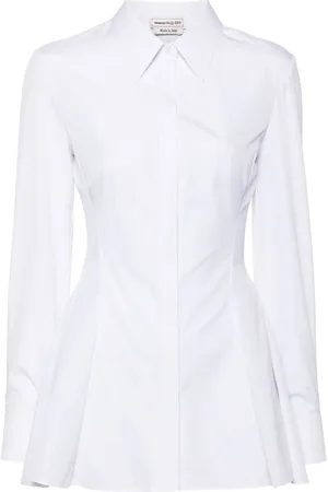 Alexander McQueen Skjorta med plisserad detalj