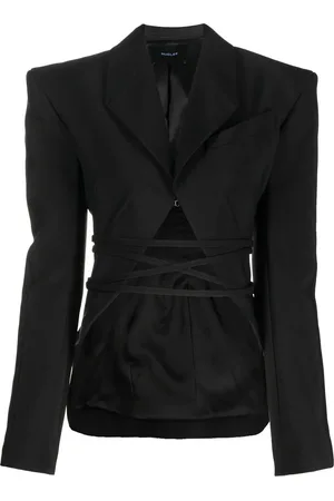 MUGLER Blazer med knytning