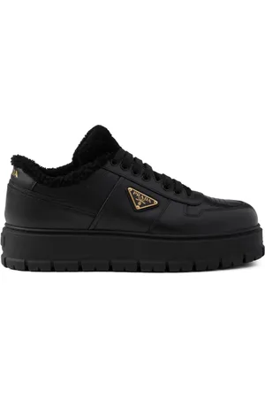 Prada Lädersneakers i fårskinn