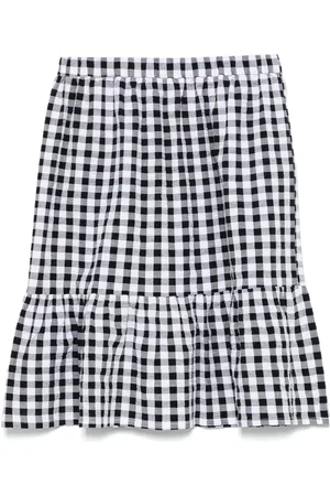 Le pandorine Vichy midi skirt