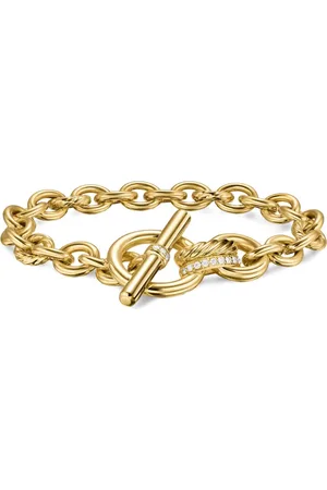 David Yurman DY Mercer® Toggle Chain diamantarmband i 18K gult guld