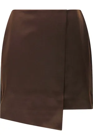 By Malene Birger Raye asymmetrisk minikjol i satin