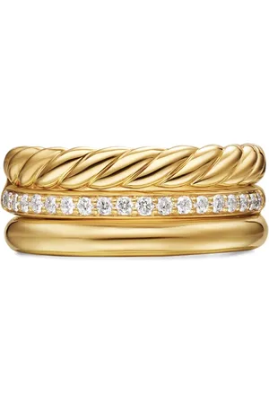 David Yurman DY Mercer® diamantring i 18K gult guld