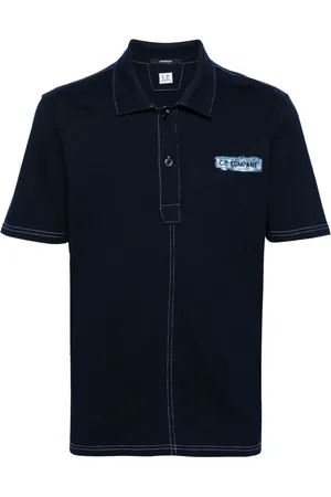C.P. Company Pikétröja med broderad logotyp