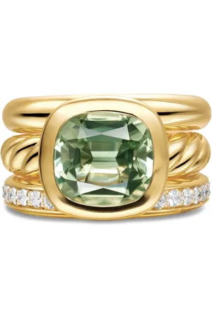David Yurman DY Mercer® Four Row diamantring i 18K gult guld