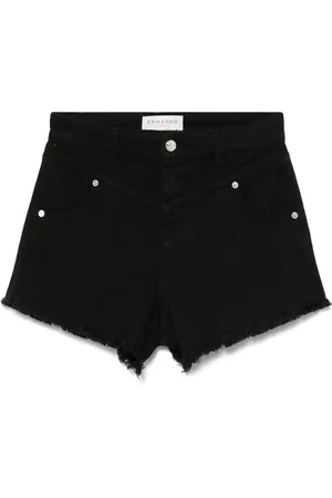 Ermanno Firenze Jeansshorts med fransar