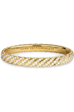 David Yurman Sculpted Cable diamantarmband i 18K gult guld (8 mm)