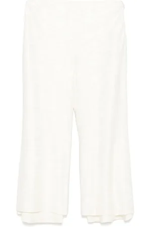 Jil Sander Blommiga byxor i jacquard