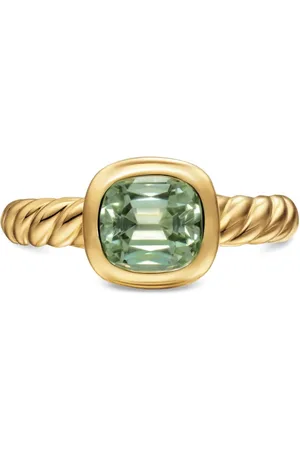 David Yurman DY Mercer® prasiolitring i 18K gult guld