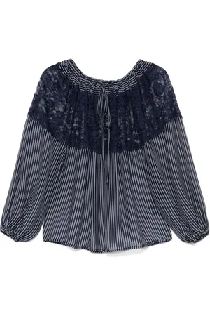 Ermanno Firenze Blus med spetsdetalj