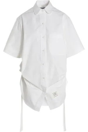 Thom Browne Heavy Poplin draperad miniklänning