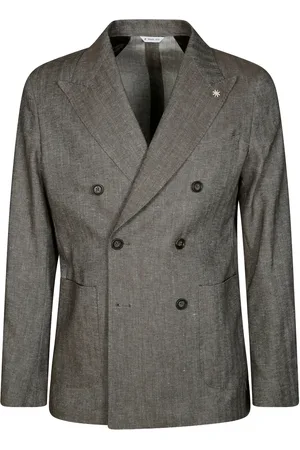 Manuel Ritz Fiskbensmönstrad blazer