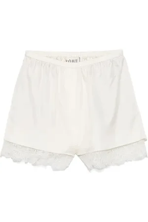 Rohe Sidenshorts med spets