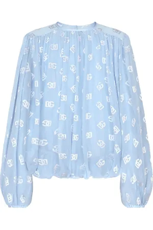 Dolce & Gabbana Halvskir blus med monogram