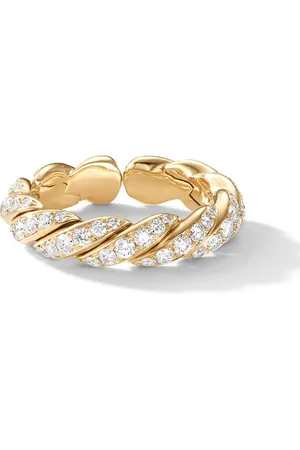 David Yurman Pavéflex diamantring i 18K gult guld (5 mm)