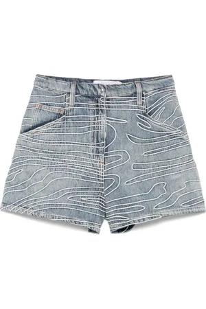 IRO Jeansshorts med brodyr