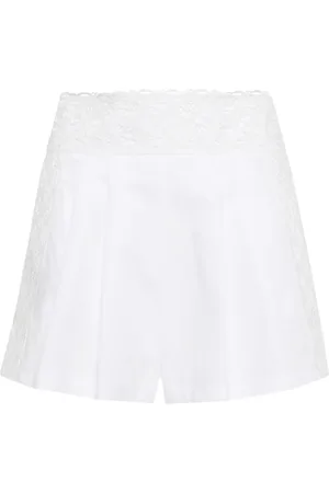 ERMANNO SCERVINO Jeansshorts med spetsapplikation
