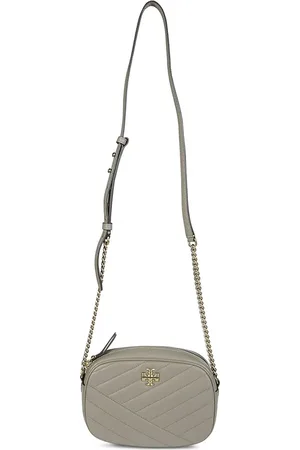 Tory Burch Quiltad axelremsväska i läder