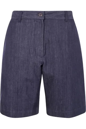 STUDIO NICHOLSON Twillshorts i linneblandning