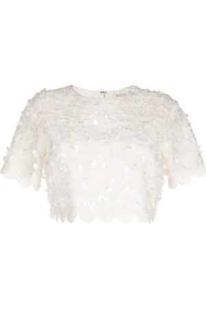 Sachin & Babi Croptop med blomapplikation
