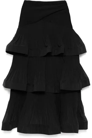ZIMMERMANN Plisserad kjol med lagerdesign
