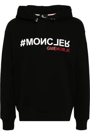 Moncler Hoodie med logotypapplikation