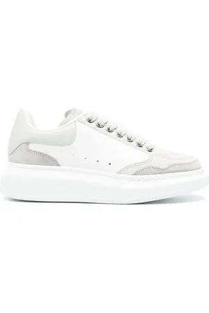 Alexander McQueen Larry lädersneakers med panel