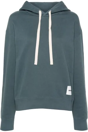 Jil Sander Hoodie med logotyp