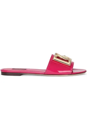 Dolce & Gabbana DG sandaler i lackat läder