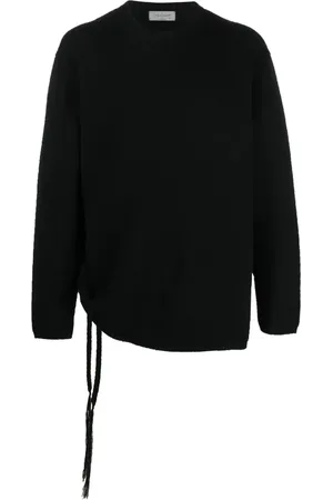 YOHJI YAMAMOTO Ribbstickad tröja med flätad detalj