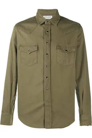 Saint Laurent Westerninspirerad skjorta med tryckknapp
