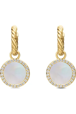 David Yurman Petite DY Elements diamantörhängen i 18K gult guld (22,6 mm)