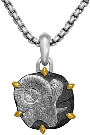 David Yurman Aries amulett i 18K gult guld och sterlingsilver (33 mm)