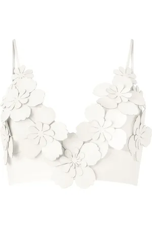 Silvia Tcherassi Ibbie croptop med blomapplikation