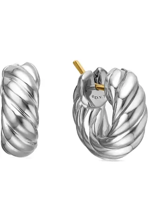 David Yurman Sculpted Cable hoops i sterlingsilver (14,4 mm)