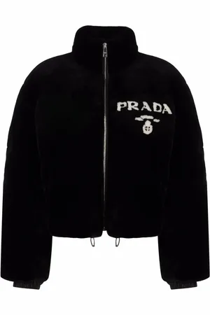 Prada Jacka med logotyp och dragkedja