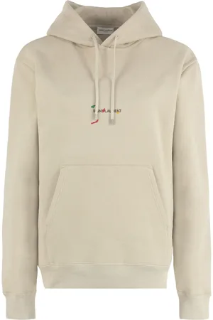 Saint Laurent Hoodie med logotyp