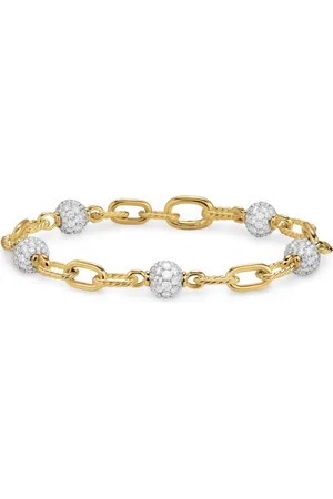 David Yurman DY Madison diamantarmband i 18K gult guld (6 mm)