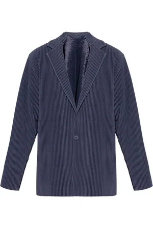 Issey Miyake Plisserad enkelknäppt kavaj