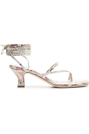 PARIS TEXAS Berry ormskinnsmönstrade sandaler