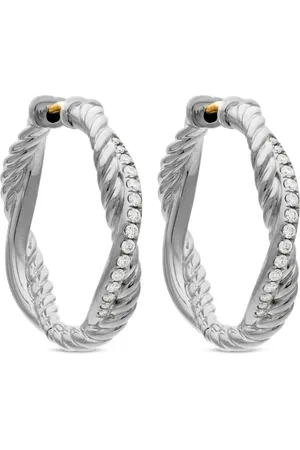 David Yurman Petite Infinity diamanthoops i sterlingsilver (17,3 mm)