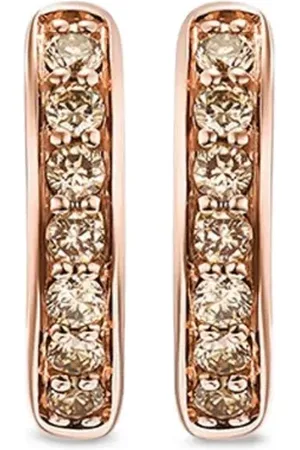 David Yurman Petite Pavé diamantprydda hoop i 18K roséguld (12 mm)