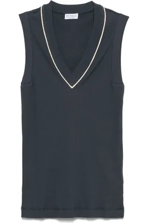 Brunello Cucinelli Finribbat linne