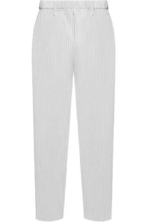 Issey Miyake Plisserade byxor med raka ben
