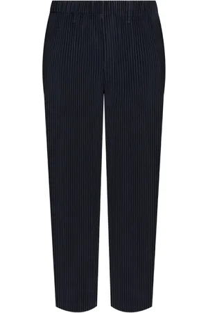 Issey Miyake Plisserade byxor med raka ben