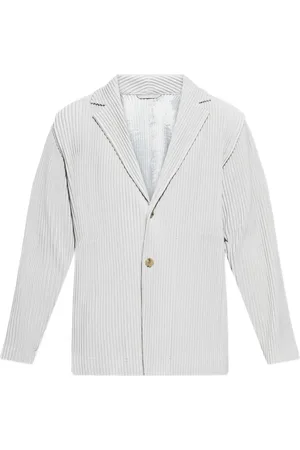 Issey Miyake Plisserad enkelknäppt blazer