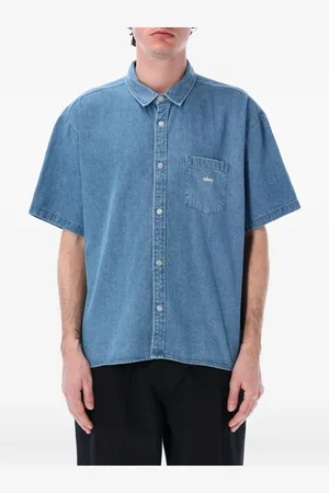 Obey Kortärmad jeansskjorta