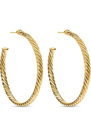 David Yurman Cablespira hoops i 18K gult guld
