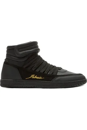 Balmain Träningsskor med läderpanel