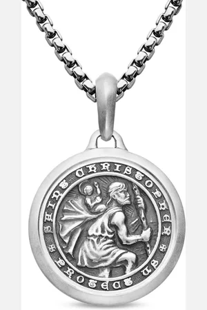 David Yurman St. Christopher amulett i sterlingsilver (34,5 mm)